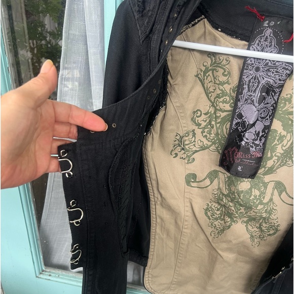 =NEW! MISS ME Cool Black Studded Jacket - Picture 2 of 9